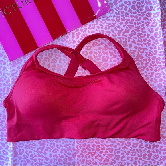 Victoria's Secret PINK Ultimate Lightly Lined Criss Cross Back Sports Bra Large - Picture 1 of 9